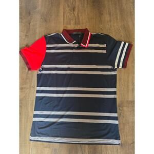 G/Fore Blue Striped Performance Golf Polo Shirt XXL NWOT